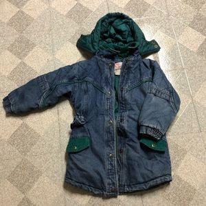 Vintage Girls Denim puffer jacket